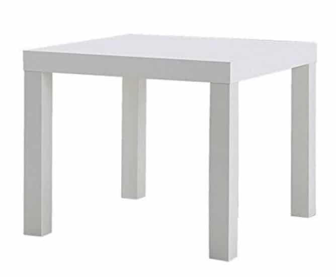 Table basse carrée blanche